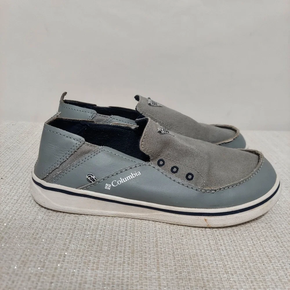 Columbia PFG Bahama Vent Slip On Shoes Youth Sz4 Gray Performance‎ Fishing Gear